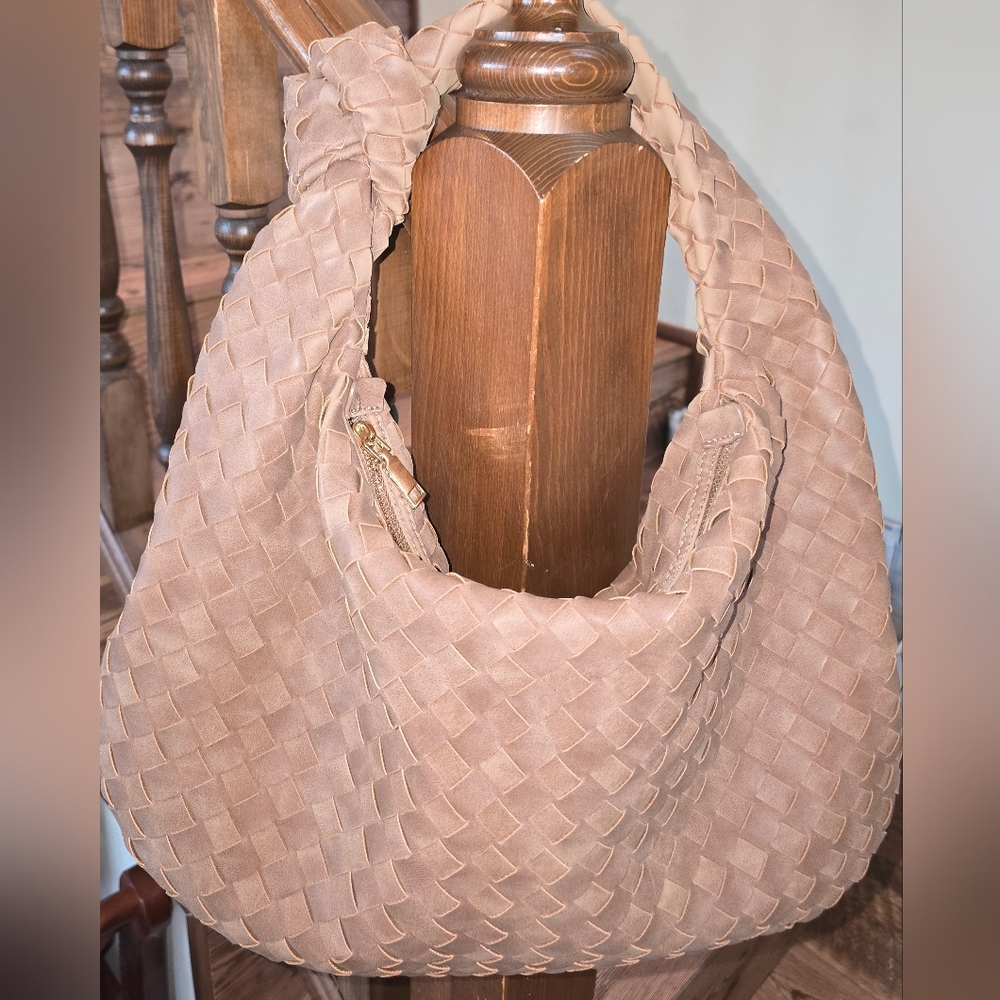 Urban Expressions Tan Woven Hobo Bag
